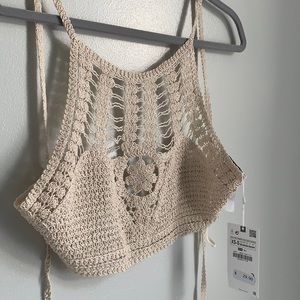 ZARA crochet crop